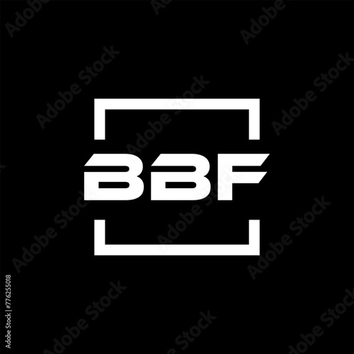 Initial letter BBF logo design. BBF logo design inside square.