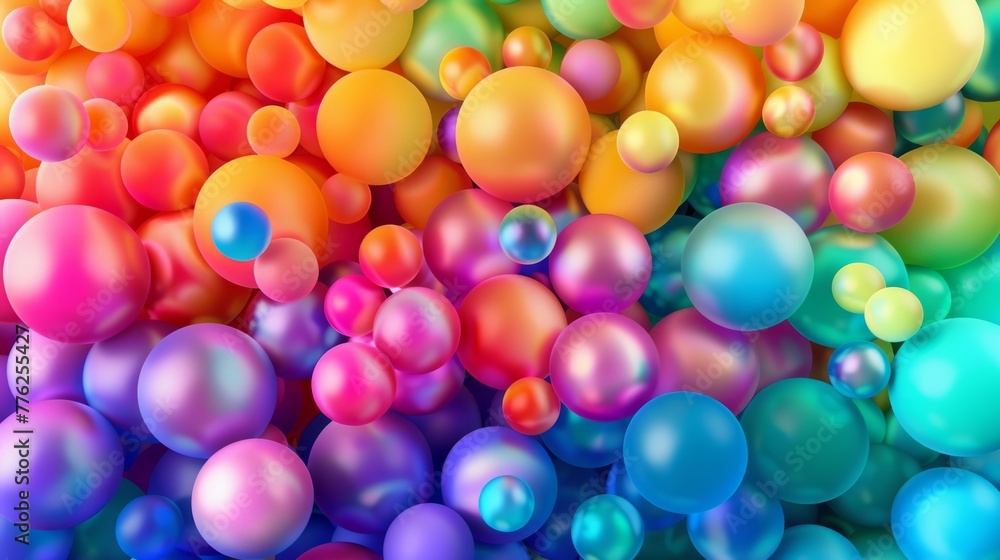 Colorful balls background for children's area generative ai