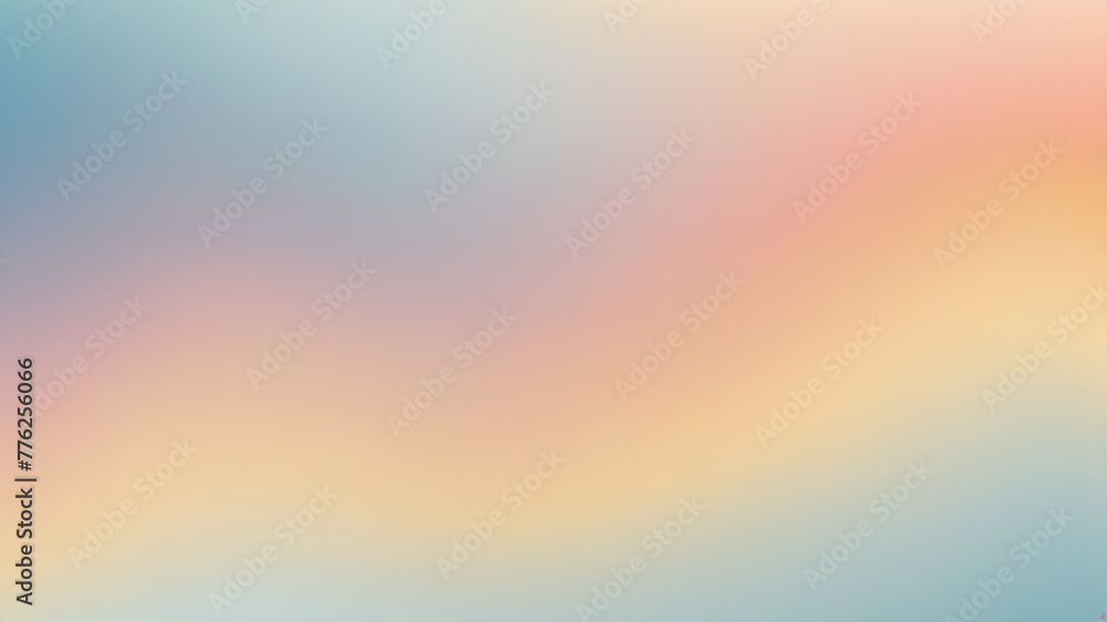 Pastel tone blue peach yellow gradient defocused abstract photo smooth lines pantone color background