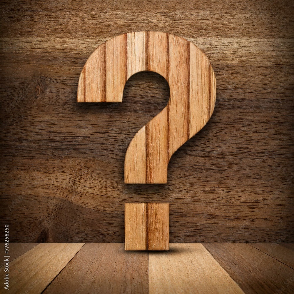 Question mark wood design Question mark wood design
