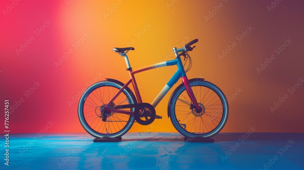 Colorful Background Bike Display