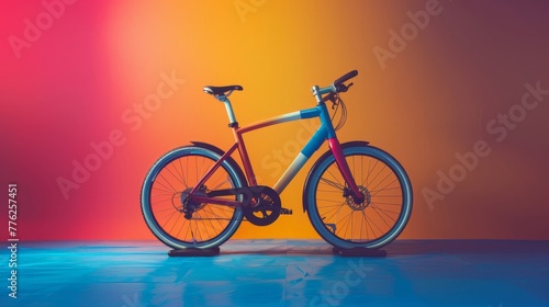 Colorful Background Bike Display