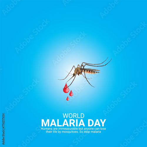 world malaria day. world malaria day, April 25, creative ads design, vector, 3D illustrationworld malaria day. world malaria day, April 25, creative ads design, vector, 3D illustration