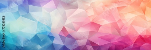 Abstract Geometric Polygonal Background In Pastel Colors. Mosaic Pattern Illustration Background. Generative AI