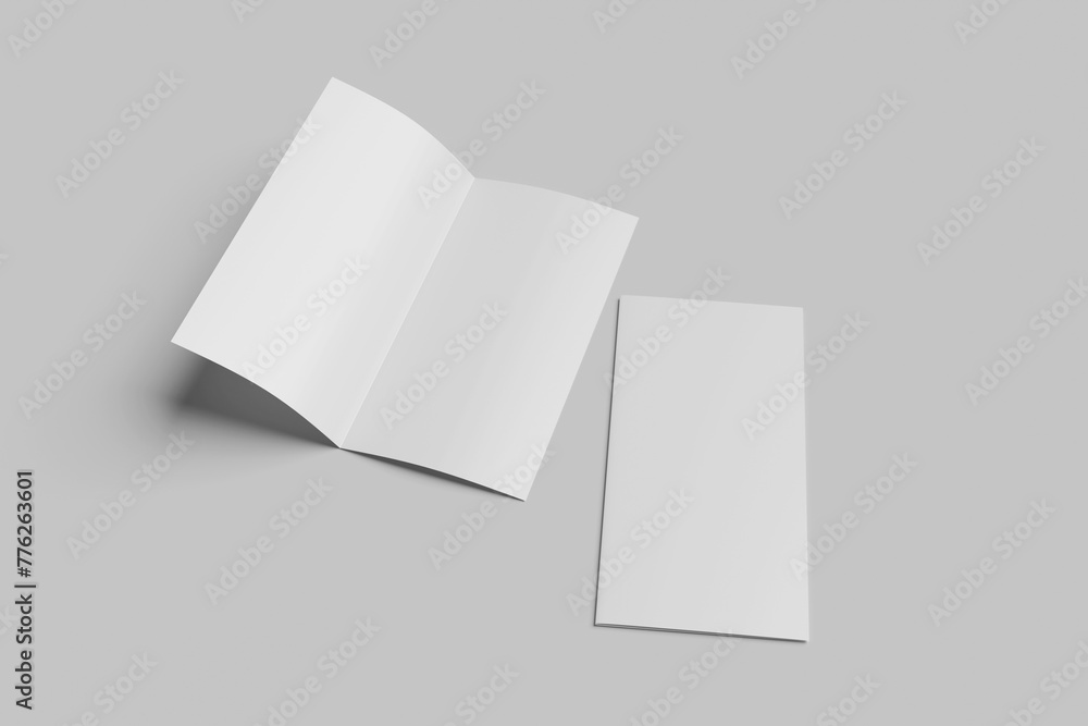 DL bi-fold brochure mockup DL bi-fold brochure mockup
