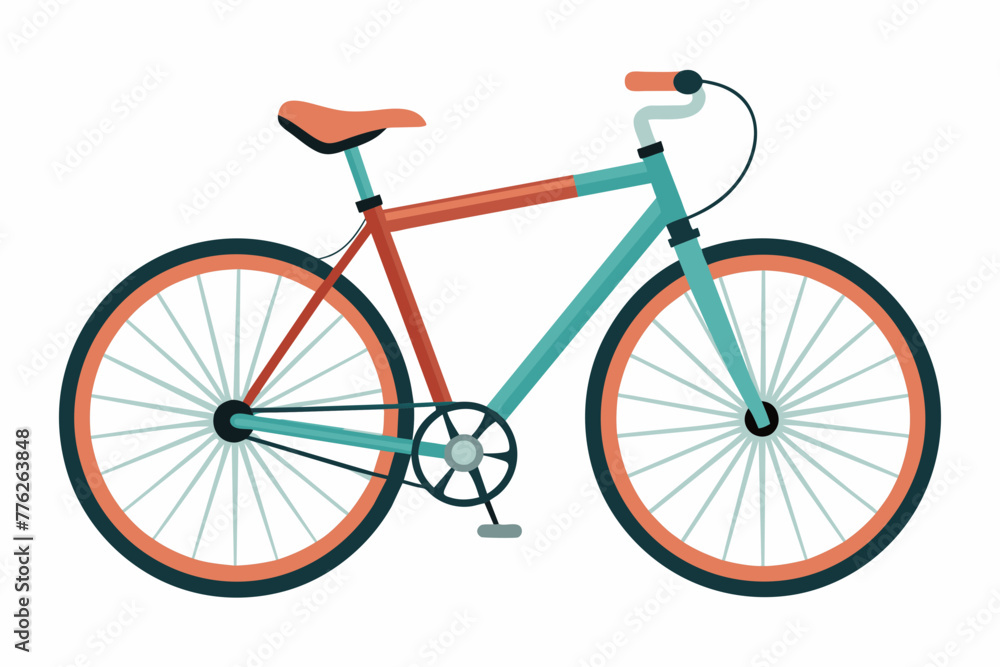 Fototapeta premium bicycle, on a white background