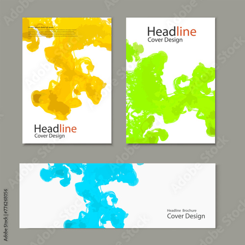 Template cover ink in water