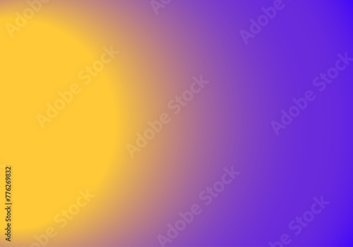 Sol. Sistema solar. Fondo en degradado radial amarillo violeta