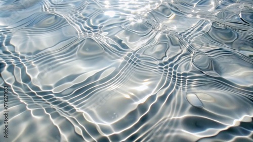 abstract water background  Abstract white waves or rippled water texture background. Transparent surface reflecting light and shadow  creating a mesmerizing water texture.