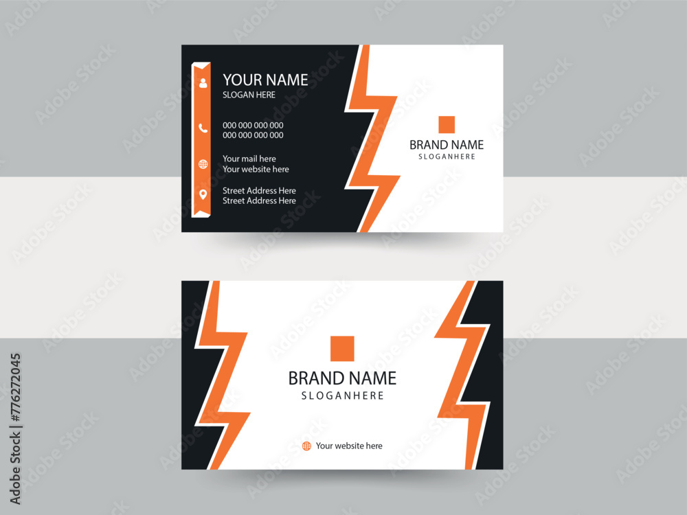 Modern business card template. modern business card design . double sided business card design template .