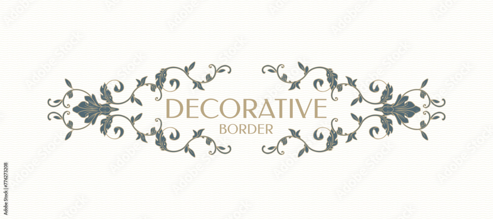 Hand drawing elegant frame. Title border. Classic floral ornament. Hand drawing elegant frame. Title border. Classic floral ornament.