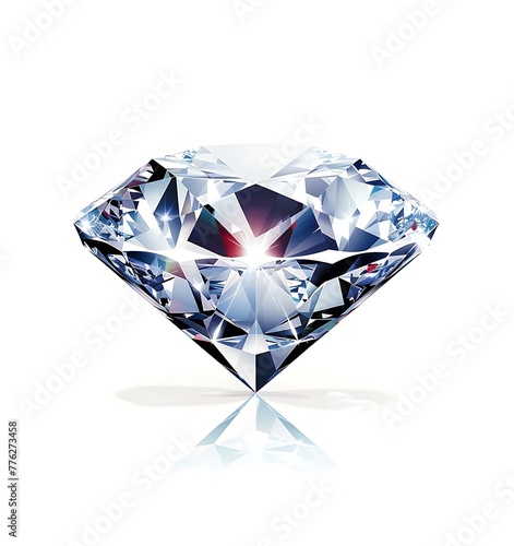 A vector illustration of a diamond on a white background shown from the front view