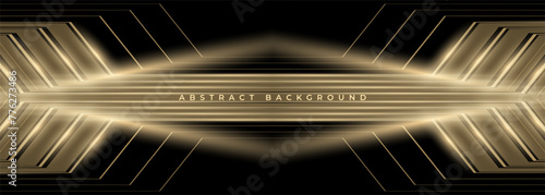 Abstract luxury black and gold background with arrows and angles. Elegant luxury background with geometric 3d golden arrows. Vector illustration