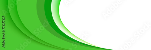 Modern green banner background. Graphic design banner pattern background template with dynamic wave shapes. vector