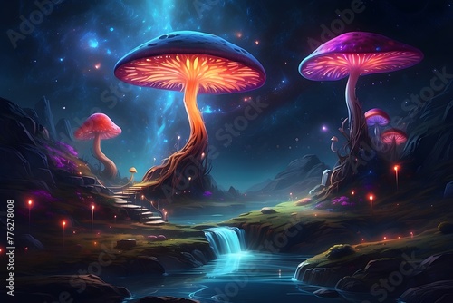 Glowing Fungi: A Neon Forest Discovery