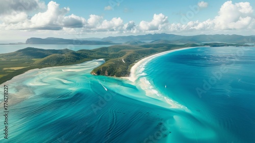 Whitehaven Beach - Australia generative ai photo