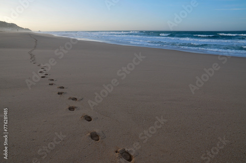 footprints on the beach