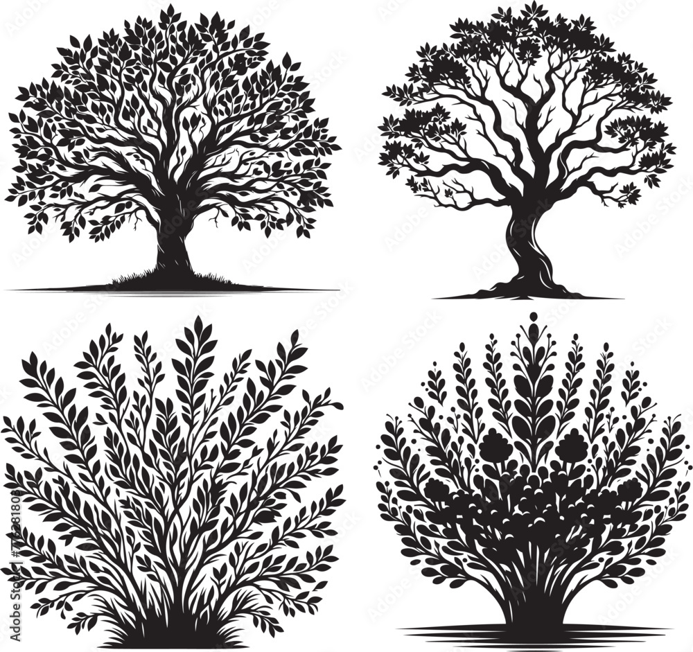 Obraz premium Deer Silhouette Vector Illustration