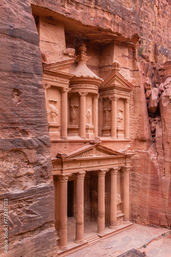 The ruins of the ancient Nabatean city of Petra, Jordan, Middle East