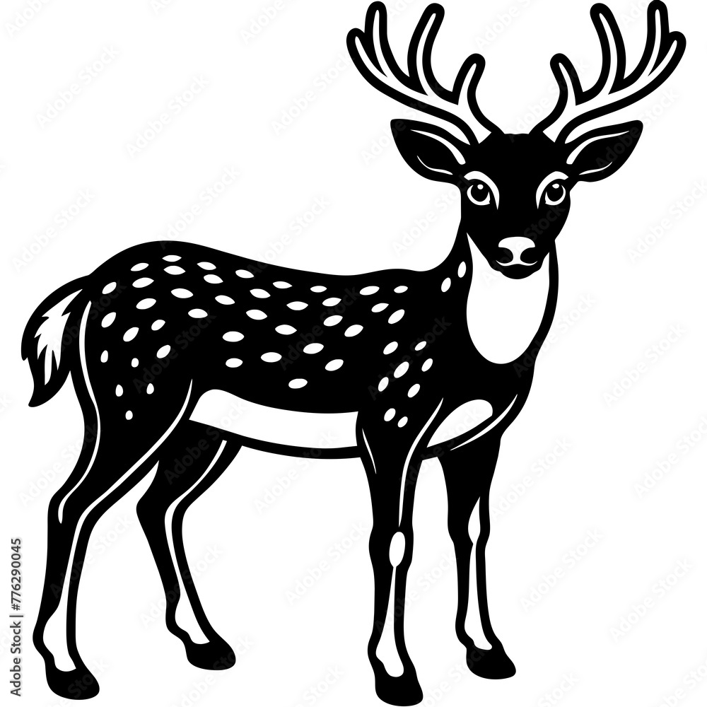 Obraz premium deer silhouette vector- Vector illustration