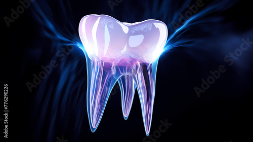 Human teeth hologram