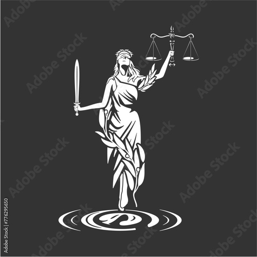 Cuadro en lienzo Justitia Queen of Justice.eps
