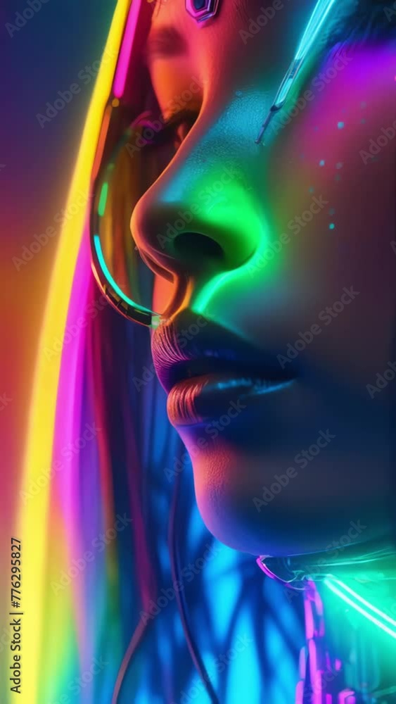 neon rainbow colourful cyborg woman, iridescent mist, intricate, fluorescent paint splashes, glowing, epic neon rainbow colourful cyborg woman, iridescent mist, intricate, fluorescent paint splashes, glowing, epic