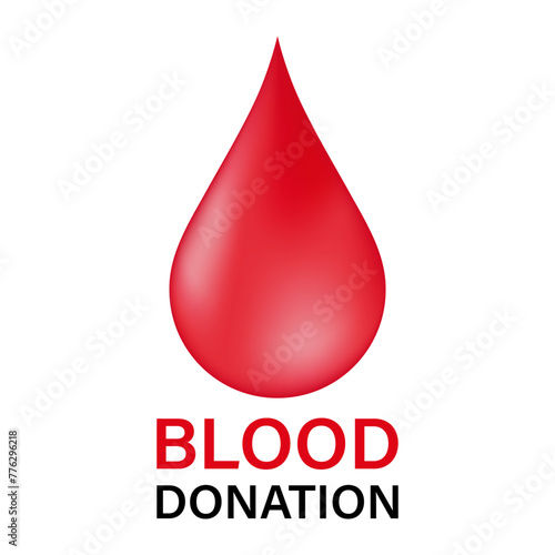 Blood Drop. Blood Donation Concept. World Blood Donor Day. Vector Illustration. 