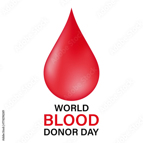 Blood Drop. Blood Donation Concept. World Blood Donor Day. Vector Illustration. 