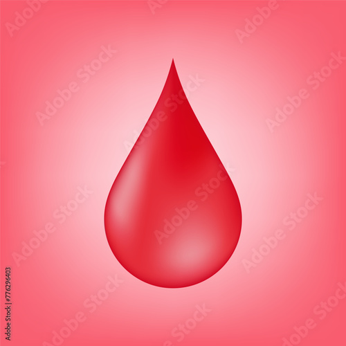 Blood Drop. Blood Donation Concept. World Blood Donor Day. Vector Illustration. 