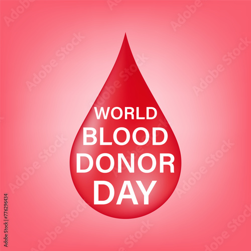 Blood Drop. Blood Donation Concept. World Blood Donor Day. Vector Illustration. 
