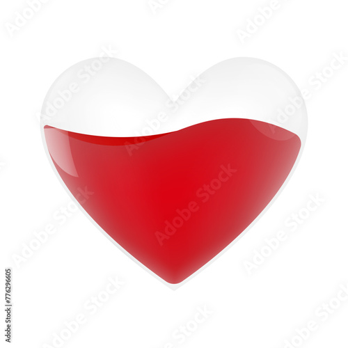 Red Heart. Blood Donation Concept. World Blood Donor Day. Vector Illustration. 