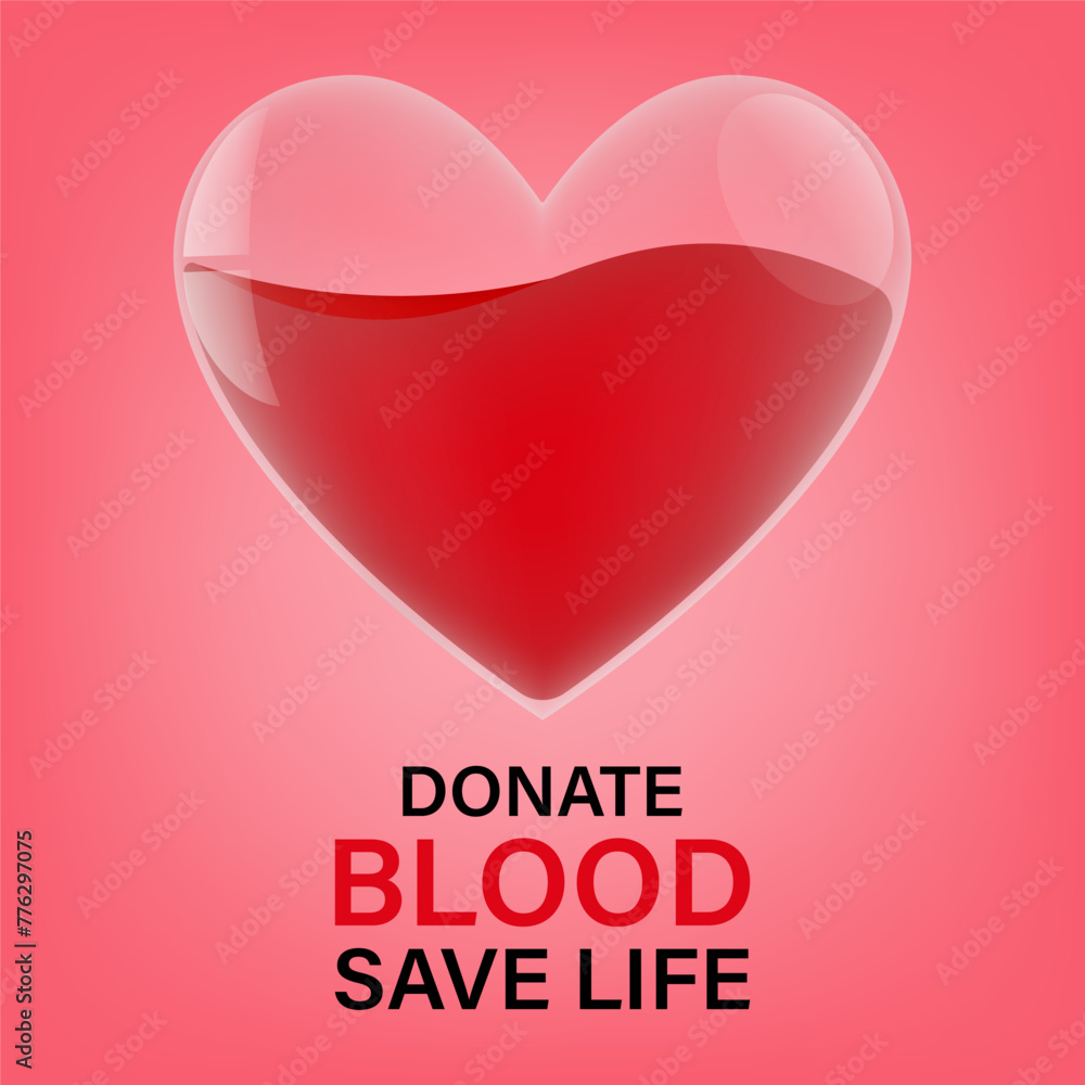 Blood Donation Concept. World Blood Donor Day. Vector Illustration. 