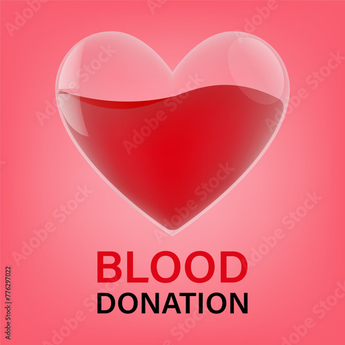 Blood Donation Concept. World Blood Donor Day. Vector Illustration. 