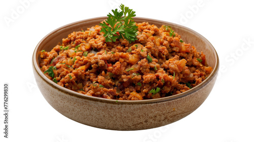 Delicious Keema Imagery on transparent background.
