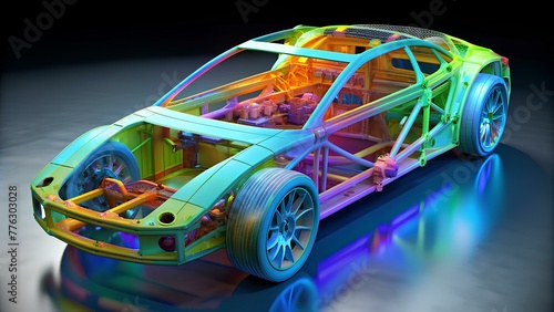Unveiling Deformation Patterns: FEA Analysis of Car Chassis in Dynamic Impact Scenarios