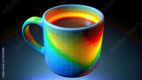 Enhancing Coffee Mug Performance: Optimizing Heat Transfer Through 3D FEA Analysis photo