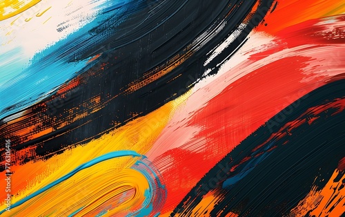 Abstract background with vibrant colors and brush strokes, showcasing the concept of an abstract digital art piece
