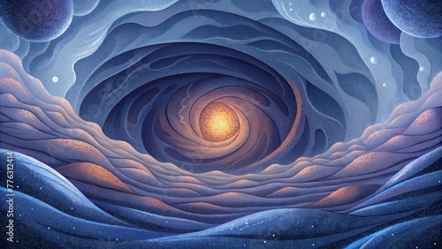 An otherworldly vortex twisting and expanding at breakneck speed.