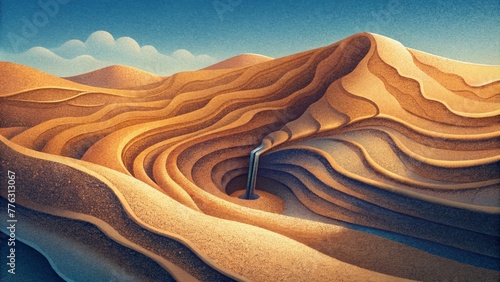 The art of erosion captured in every detail within the windblown sands a true masterpiece of nature. photo