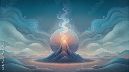 A fleeting vision of ethereal smoke its everchanging form a reflection of lifes impermanence.