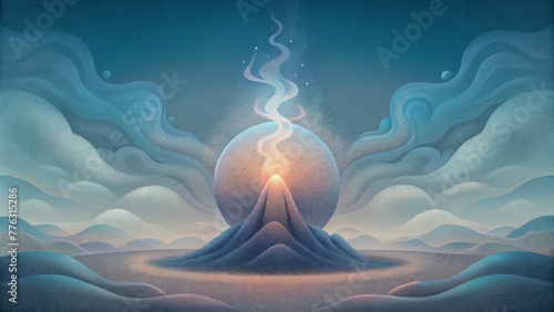 A fleeting vision of ethereal smoke its everchanging form a reflection of lifes impermanence.