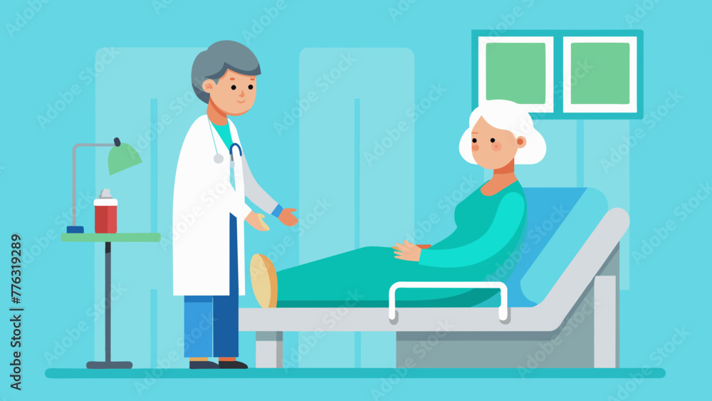 The doctor sees the patient vector illustration The doctor sees the patient vector illustration