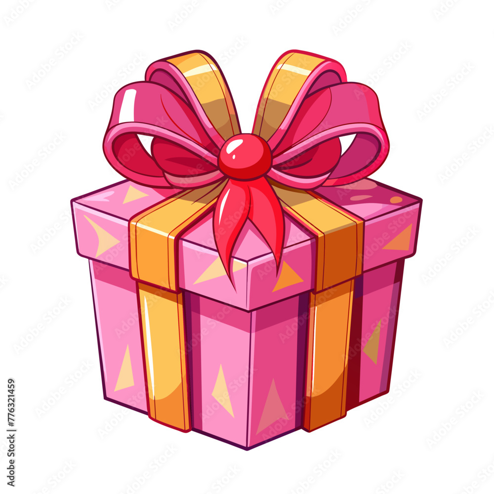 Colored Gift Boxes with Ribbon and Bow on white background Colored Gift Boxes with Ribbon and Bow on white background