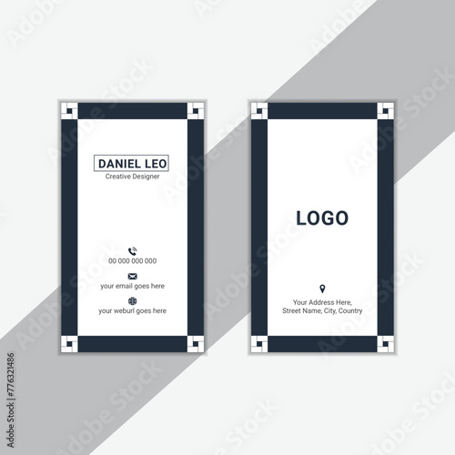 Clean professional business card design template, visiting card, template.