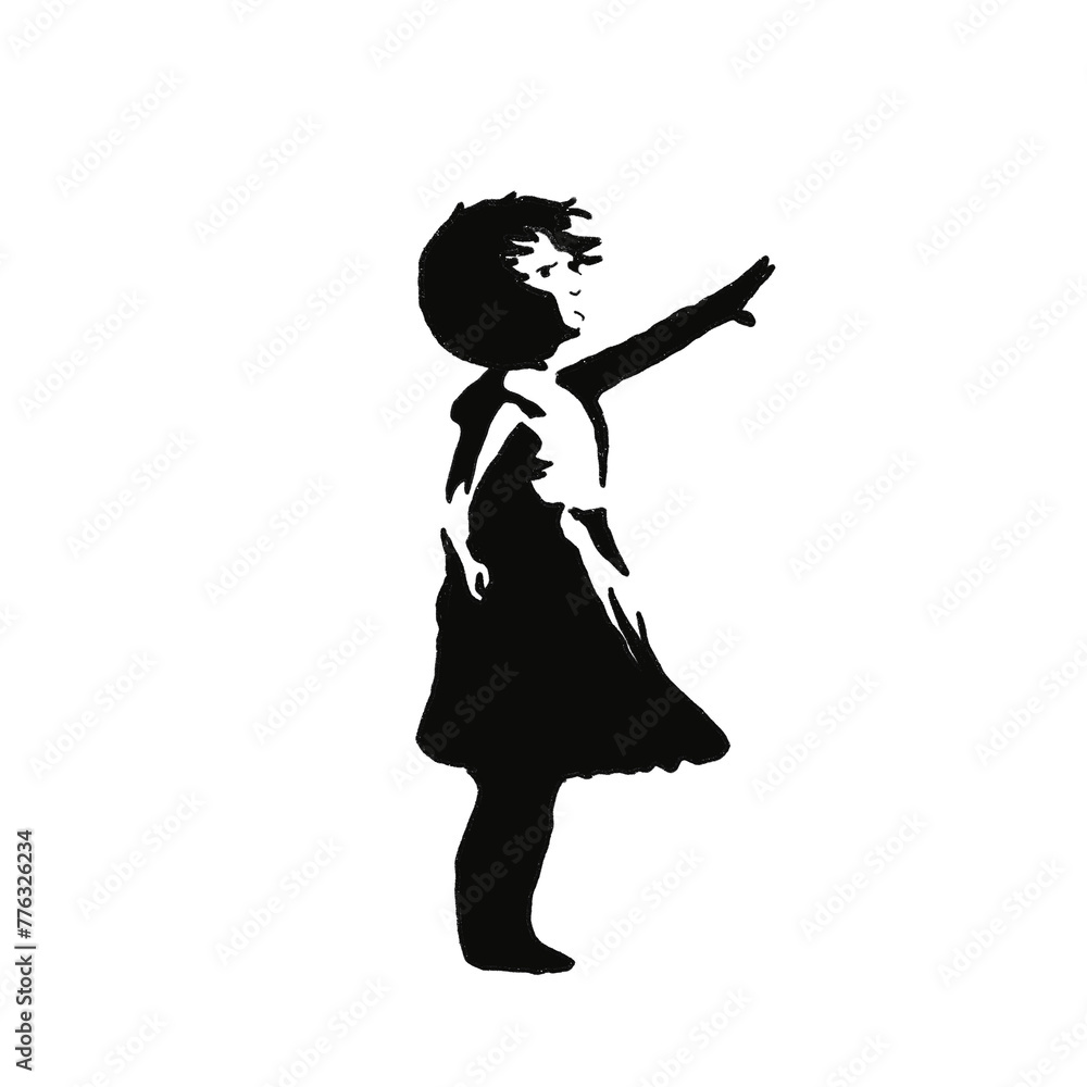 banksy painting of a child PNG