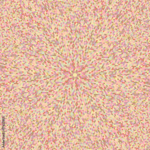 Colorful hypnotic round mosaic background design - abstract psychedelic vector graphic from geometrical shapes