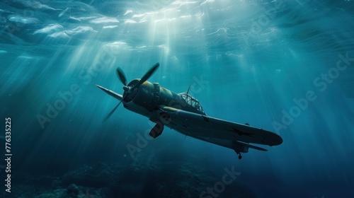 the plane sank to the bottom of the sea