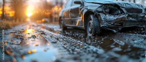 Agent successfully processes insurance claim for client following car accident. Concept Insurance Claim Process, Car Accident, Client Satisfaction, Agent Performance, Claims Approval © Anastasiia