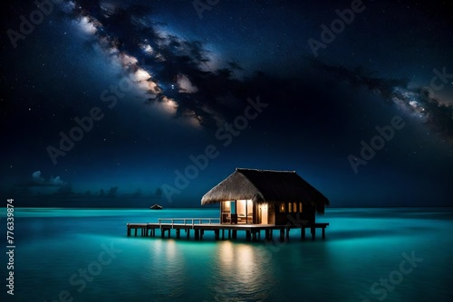 tropical island at night © Haleema